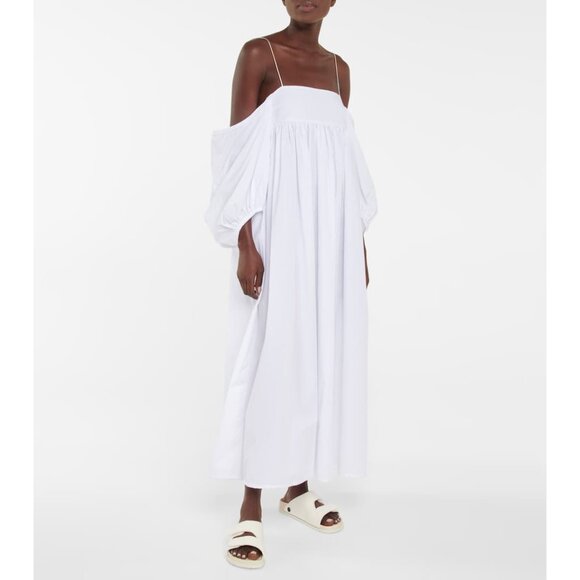 Cecilie‎ Bahnsen Holly off-shoulder cotton maxi dress • size 4 - Picture 4 of 15